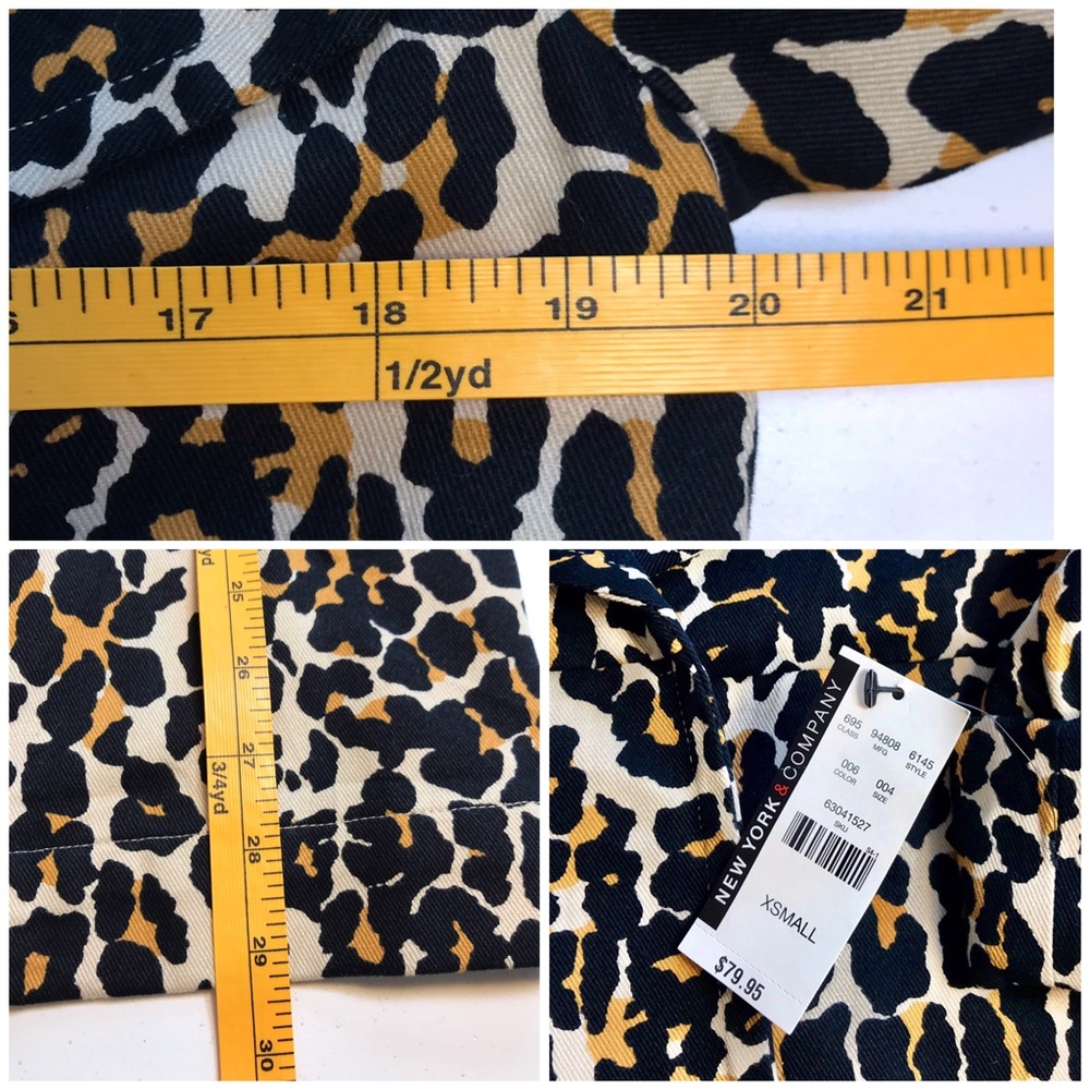 🆕 New York & Co Cheetah Print Pea Coat - Picture 7 of 8